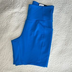 Tek Gear Blue Shapewear Bike Shorts w/ Pockets